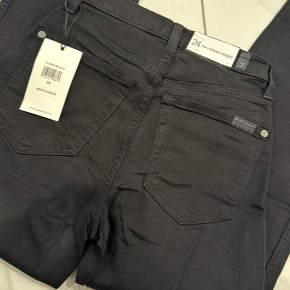 NWT 🏷️ 7 for all mankind black jeans size 24 - Picture 2 of 11